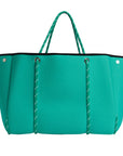 Vanylu Classic. Bolso de neopreno de cuerdas verde agua