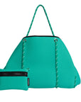 Vanylu Classic. Bolso de neopreno de cuerdas verde agua