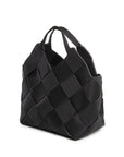 Paris S. Bolso de neopreno trenzado rombo negro